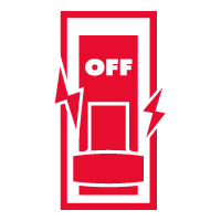 [DECORATION] icon of circuit breaker switched in the off position