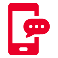 [DECORATION] mobile phone with speech bubble icon